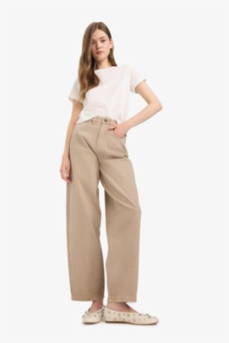 Baggy Fit Gabardine Trousers