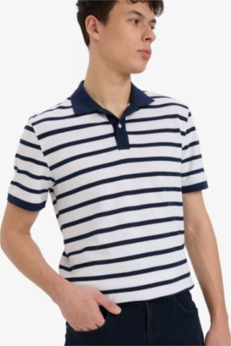 MAN NAVY Regular Fit Short Sleeve Polo T-Shirt