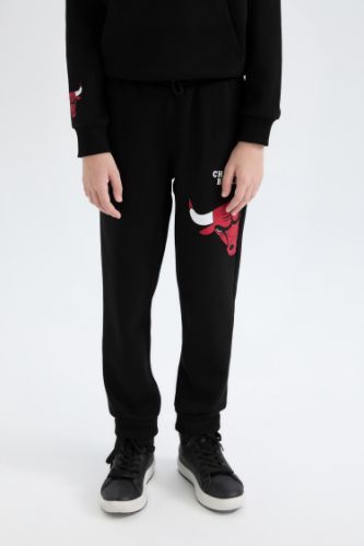 Erkek Çocuk NBA Chicago Bulls Beli Paçası Lastikli Jogger Eşofman Altı