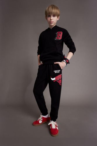 Erkek Çocuk NBA Chicago Bulls Beli Paçası Lastikli Jogger Eşofman Altı