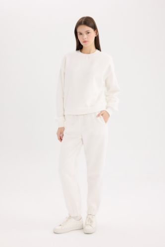 Regular Fit 2'li Takım Sweatshirt Beli Lastikli Jogger Eşofman Altı