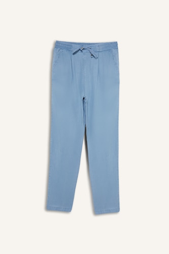 Carrot Fit High Waist Ankle Length Washed Jeans