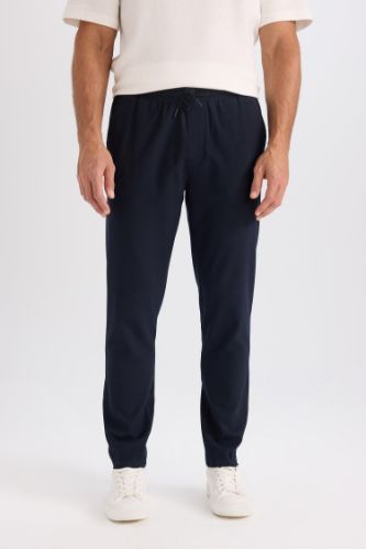 Jogger Beli Bağcıklı Cepli Düz Paça Pantolon