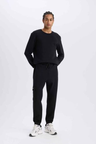 DeFactoFit NBA Brooklyn Nets Jogger Eşofman Altı Standart Fit Cepli Skuba Dalgıç Kumaş Beli Bağcıklı Lastikli Paça