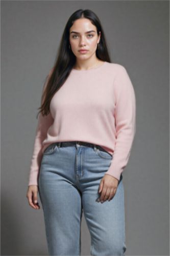 қалыпты пішім дөңгелек жаға Пулловер