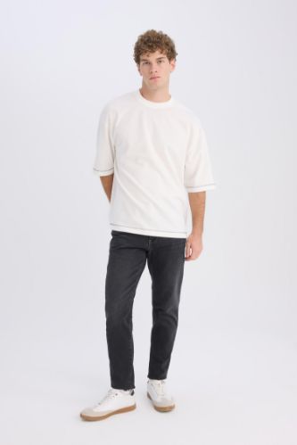 Slim Tapered Fit Dar Kalıp Normal Bel Daralan Paça Jean Pantolon