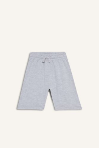 Kız Çocuk Relax Fit Beli Lastikli Basic Düz Şort