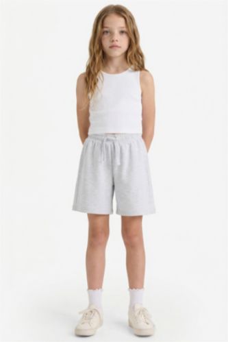 شورت بناتي قماش خفيف قصة مريحة وخصرمطاطي