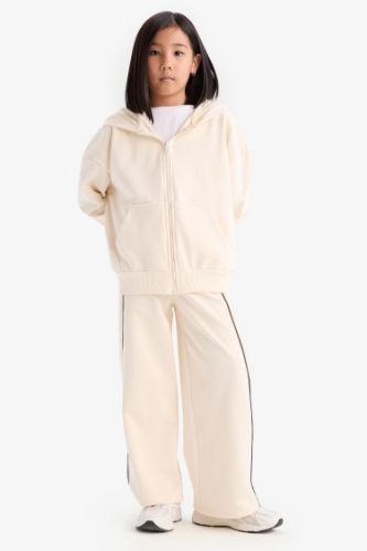 Kız Çocuk Wide Leg Beli Lastikli Geniş Bol Paça Eşofman Altı