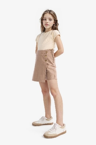 Kız Çocuk Gabardin Şort Etek