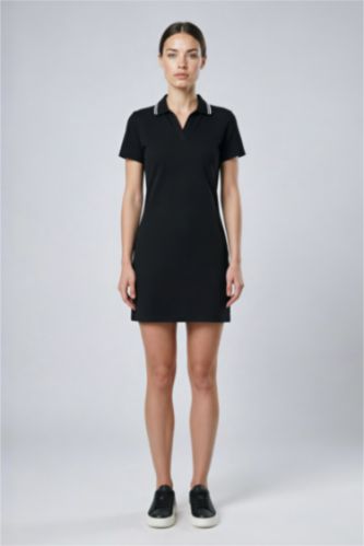 WOMAN Black فستان بيكيه قصة عادية