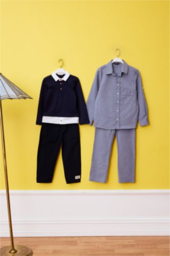 Baby Boy NAVY Baby Boy Regular Fit Shirt Collar T-Shirt