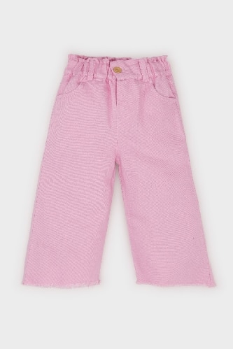 Kız Bebek Wide Leg Geniş Bol Paça Gabardin Pantolon