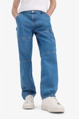 MAN Blue Relax Fit Straight Leg Jeans