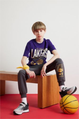 BOYS & TEENS Anthracite Boy NBA Los Angeles Lakers Regular Fit Trousers