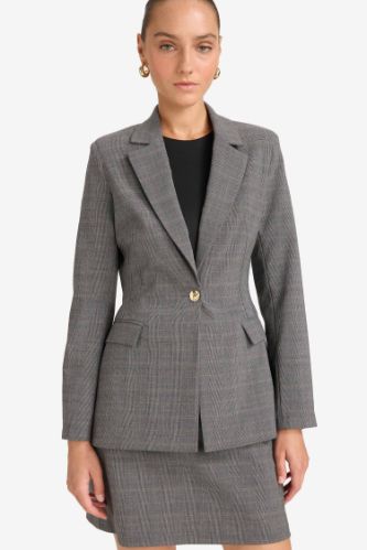 Regular Fit Düğmeli Blazer Ceket