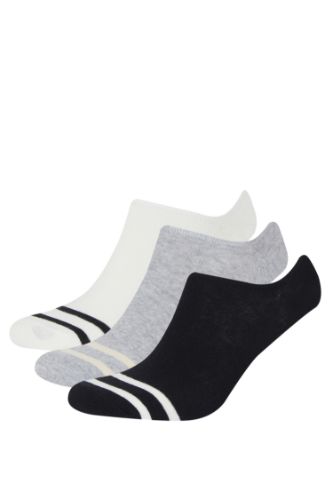 Erkek 3'lü Pamuklu Sneaker Çorap