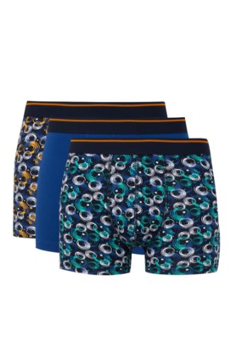 Regular Fit Baskılı 3'lü Boxer