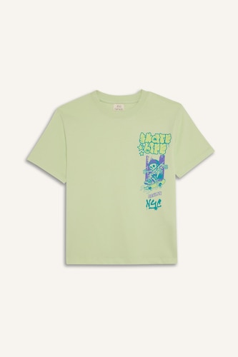 Boy New Regular Fit Crew Neck Printed T-Shirt