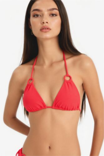 Woman Red Bikini Top
