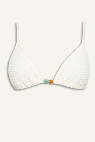 Regular Fit Tül Bikini Üstü-Fall in Love
