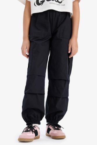 Kız Çocuk Paraşüt Kargo Jogger Paça Pantolon