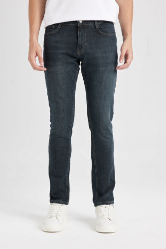 Pedro Slim Fit Dar Kalıp Normal Bel Dar Paça Jean Pantolon
