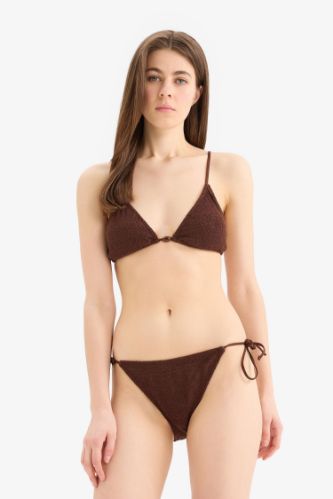 Bağcıklı Bürümcük Bikini Altı-Fall in Love