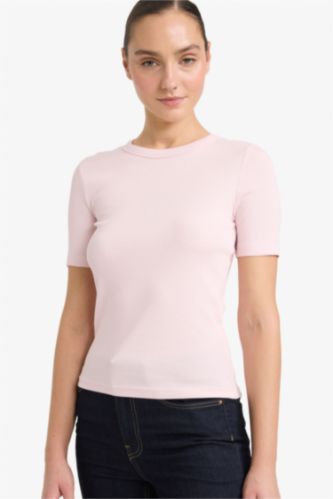 Базовая футболка кашкорсе Slim Fit с круглым вырезом и коротким рукавом