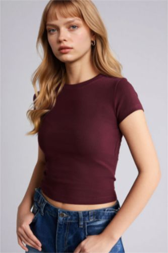 WOMAN Bordeaux Woman Short Sleeve T-Shirt