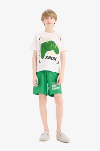 Erkek Çocuk Xbox Pijama Takımı Kısa Kollu Üst Beli Lastikli Şort