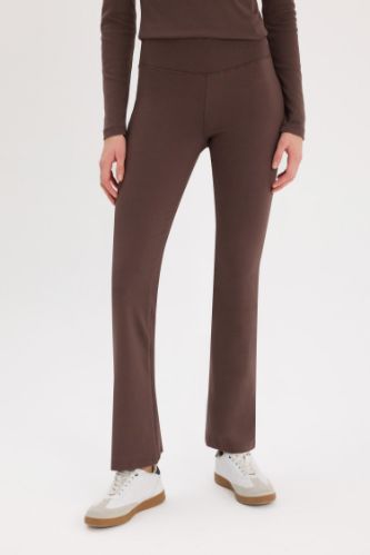 Coool Flare Fit Esnek Belli İspanyol Paça Ribana Pantolon