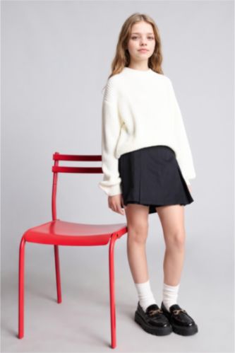 Young Girls - Teen Girls Black Girl Gabardine Skirt