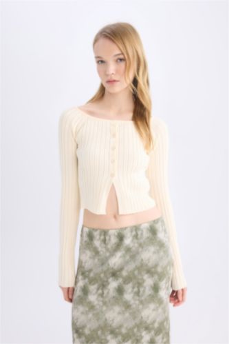FEMME Écru Pull Tricot
