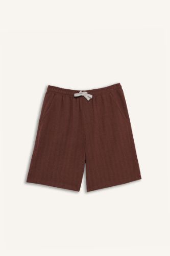 Regular Fit Jakarlı Bermuda Şort