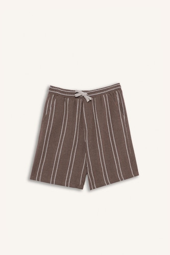 Regular Fit Jakarlı Bermuda Şort