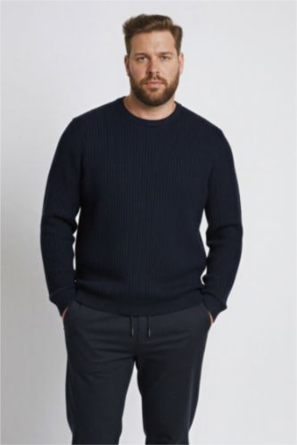 Standart Fit Bisiklet Yaka Basic Dokulu Triko Kazak