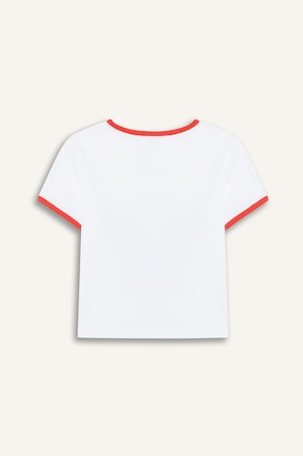 Girl Snoopy Crew Neck Camisole Crop T-Shirt