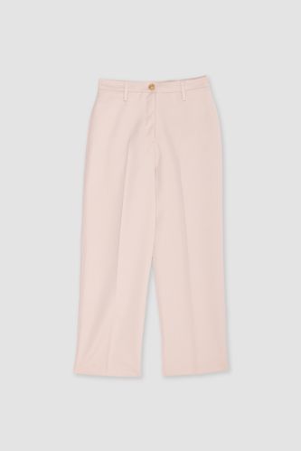 Normal Waist Standard Length Wide Leg Trousers