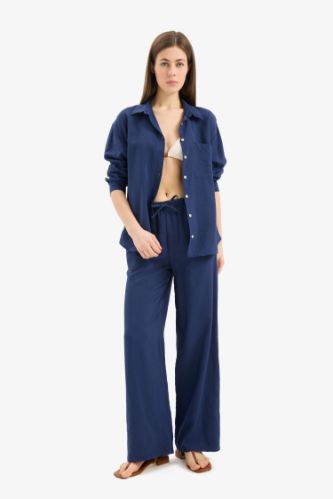 Regular Fit Beli Lastikli Plaj Pantolonu-Fall in Love
