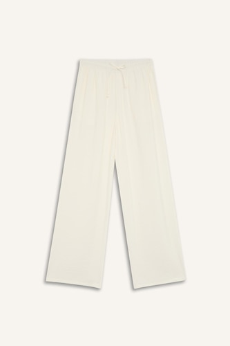 Regular Fit Elastic Waist Beach Trousers
