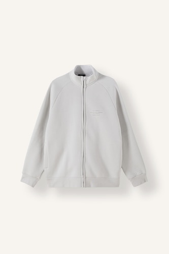 Boxy Fit High Neck Soft Lined Pocket Zippered Cardigan