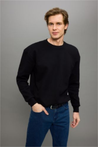 سويت شيرت أوفر سايز بياقة مستديرة