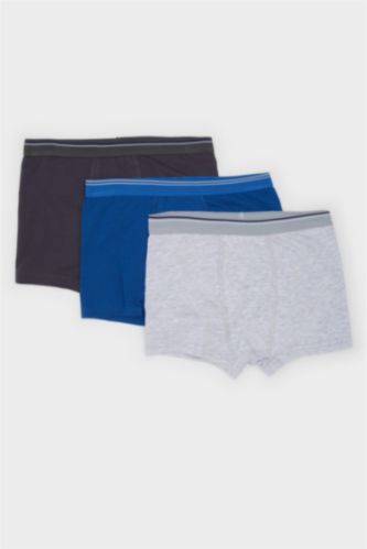 Erkek Çocuk - Genç Erkek Koyu Mavi 3'lü Boxer Erkek Çocuk