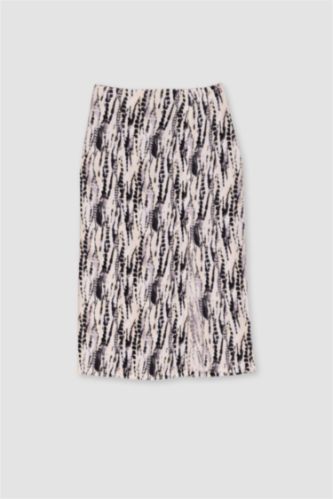 WOMAN Grey A Line Midi