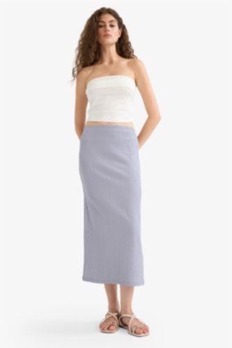 Normal Waist Wrap Pencil Maxi Skirt