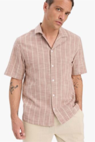 Chemise 100% coton à manches courtes Coupe décontractée