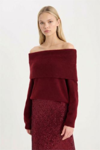 WOMAN Bordeaux Oversize Fit Pullover