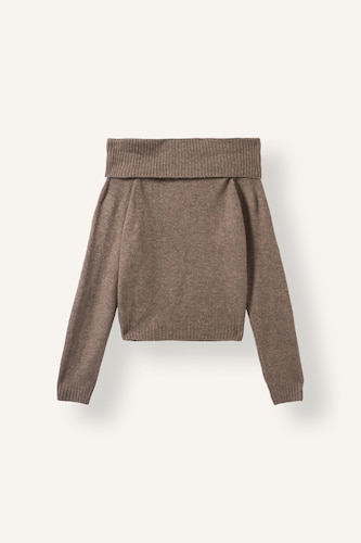 Pull en tricot à épaules dénudées Coupe régulière