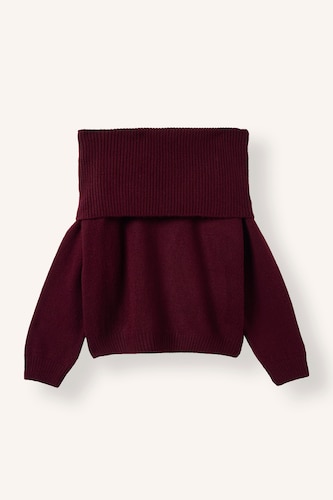 Woman Bordeaux Regular Fit Knitwear Pullover
